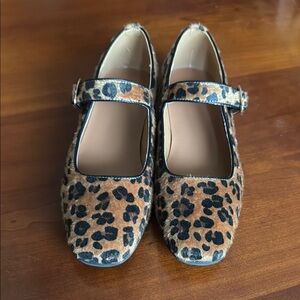 Leopard Print Womens Mary Jane Shoes
